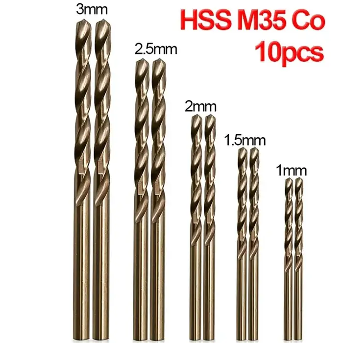 Forets en Cobalt revêtus de titane HSS M35
