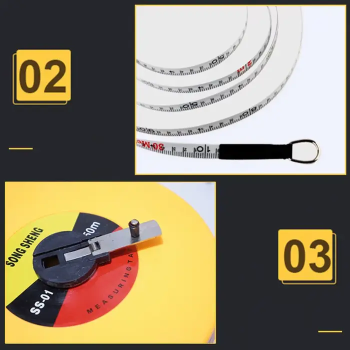 Ruban à mesurer circulaire en cuir et fibre de verre