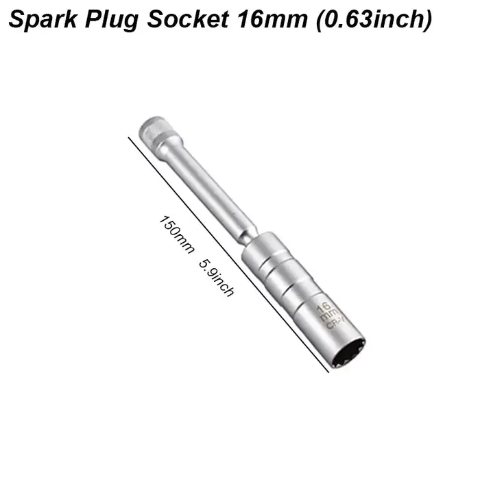 Adaptateur de clé à douille de bougie d'allumage magnétique, Extension longue pivotante, Kit de répa