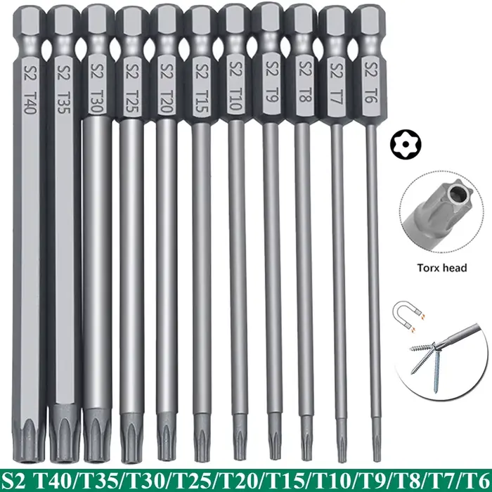 Jeu d'embouts de sécurité Torx 11 pièces
