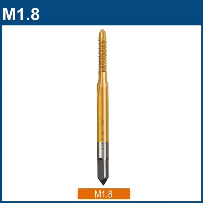 Taraud fileté HSS M1 M1.2 M1.4 M 1.6 M1.7 M1.8