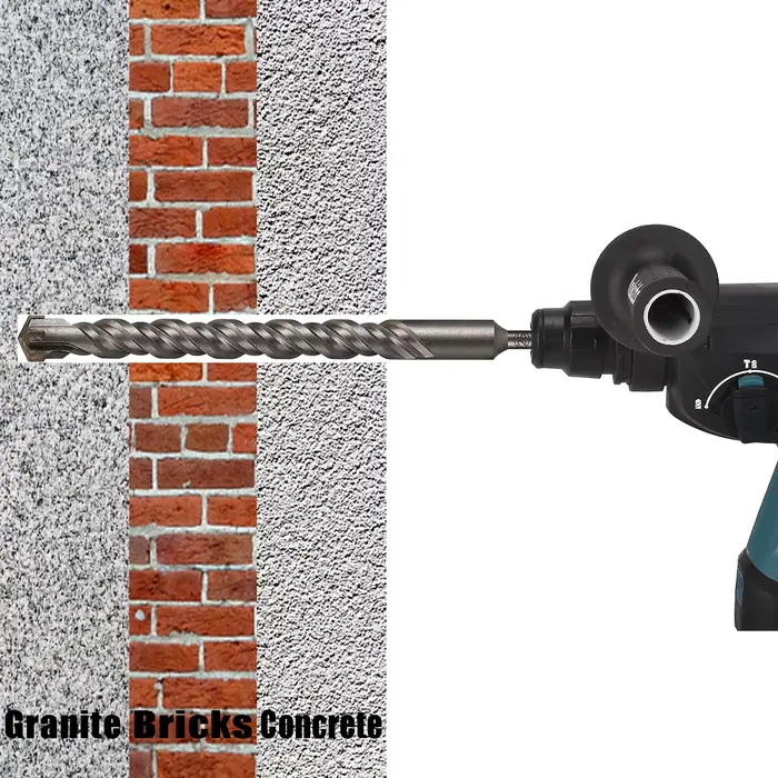 Perceuse à percussion électrique croisée étendue 110-500mm SDS Plus à travers le mur en alliage dur de béton renforcé