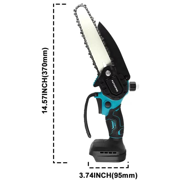 PATUOPRO Scie électrique sans fil de 6 pouces, tronçonneuse sans balais, outils de jardinage portati