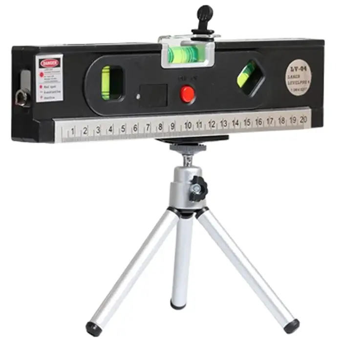Niveau Laser 4 en 1, ruban à mesurer Vertical réglable de haute précision