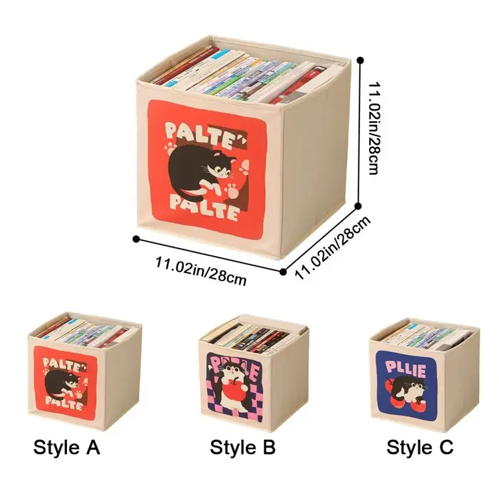 Boîte de rangement pliable en forme de cube