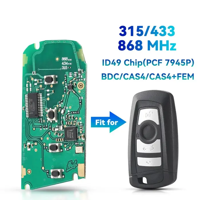 KEYYOU HUF5662 HUF5767 HUF5661 clé à distance ID49 pcf7945 pour BMW série F 3 5 7 X5 X6 F20 F22 F30 CAS4