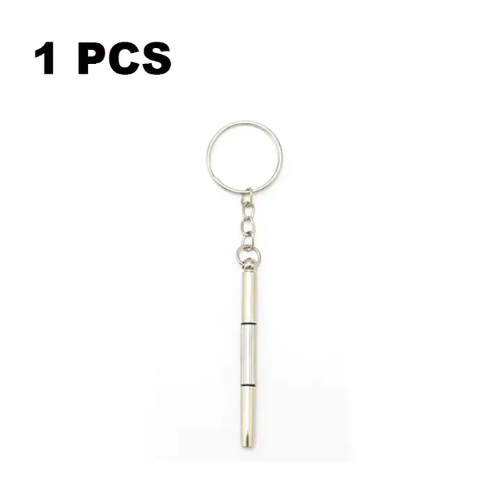 Tournevis en acier pour lunettes, kit de réparation de montre avec porte-clés, outils à main portabl
