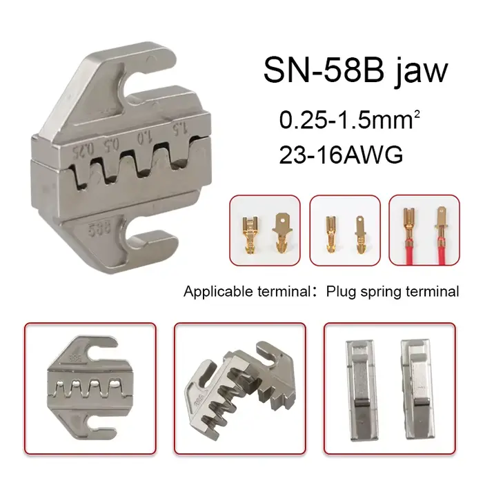 Pince à sertir, mâchoires en alliage SN-2546B 58B 02C 03H 06WF X6/06 48BS utilisées pour sertir les 