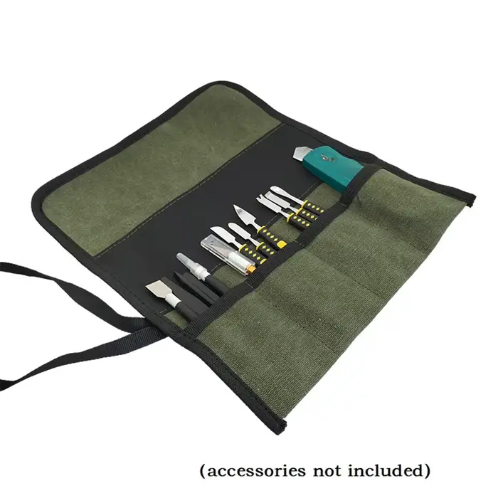 Sac à outils enroulable polyvalent à poches multiples, pochette pour clé en tissu Oxford, tournevis,