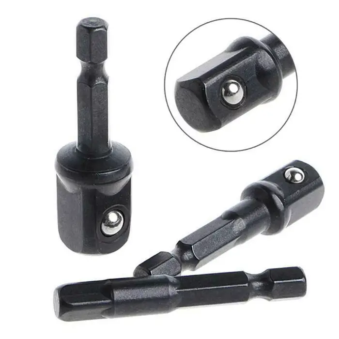 Adaptateur de douille à percussion 1/4 3/8 1/2 pouces, douilles de tournevis à écrou, Extension de t