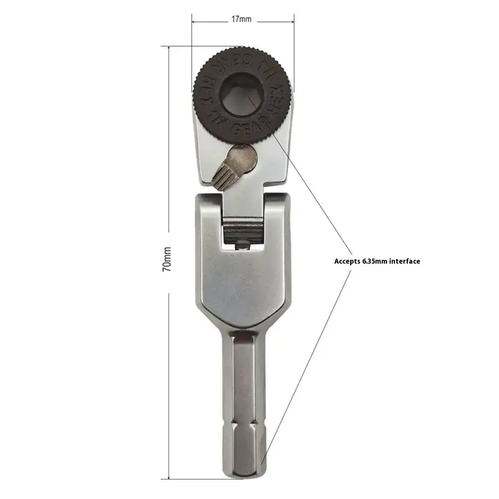 Clé dynamométrique à douille, outils manuels, tournevis de 6.35mm, clé à cliquet hexagonale en acier inoxydable, outils manuels mécaniques robustes
