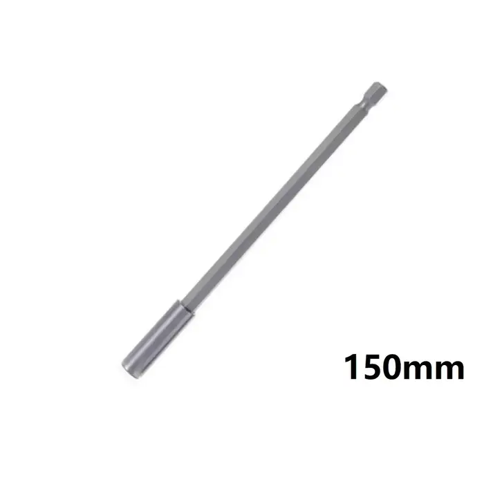Support d'extension hexagonale, bielle, tournevis Long, embout magnétique argent 150mm, longueur d'e