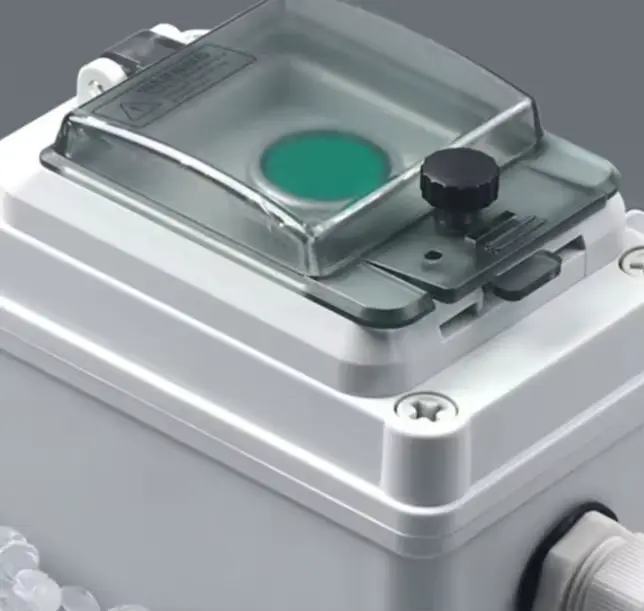 Boîtier de commande extérieur IP66 à bouton-poussoir, interrupteur momentané 1 voie, gris ABS, étanc