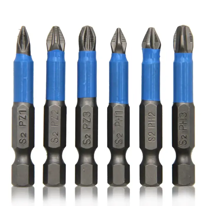 6pc Hexagonal Poignée Anti Skid Électrique Tournevis À Bois Croix