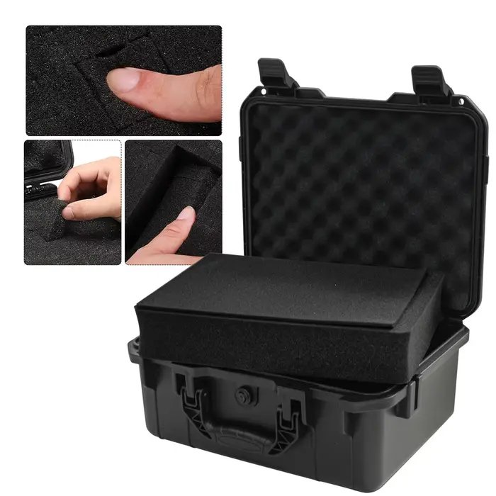 1 boîte à outils de protection robuste et étanche avec inserts éponge prédécoupées-plastique durable