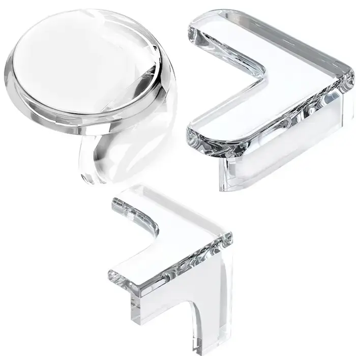 Protecteur de bord d'angle de Table pour enfant et bébé, 4 pièces, en caoutchouc transparent, pour m
