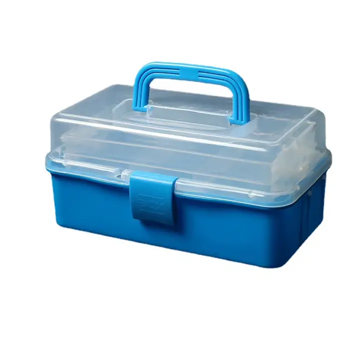 Boîte à outils pliante à 3 couches avec poignée