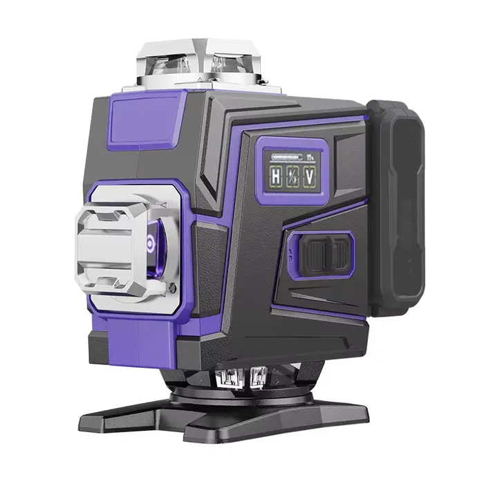 Niveau Laser 12/16 lignes 3D/4D ligne violette auto-nivelante 360 ​​rotation horizontale verticale