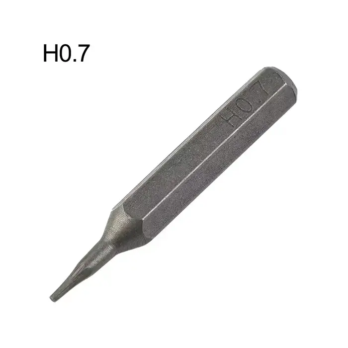 1 pièce Embout de tournevis hexagonal 4mm, embouts de tournevis électrique H0.7 H0.9 H1.3 H1.5 H2 H2