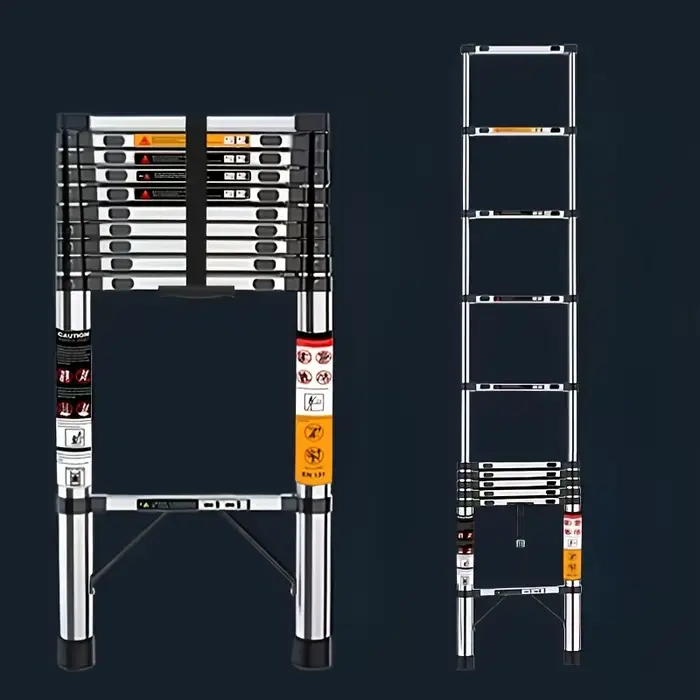 Échelle droite télescopique de levage en acier inoxydable