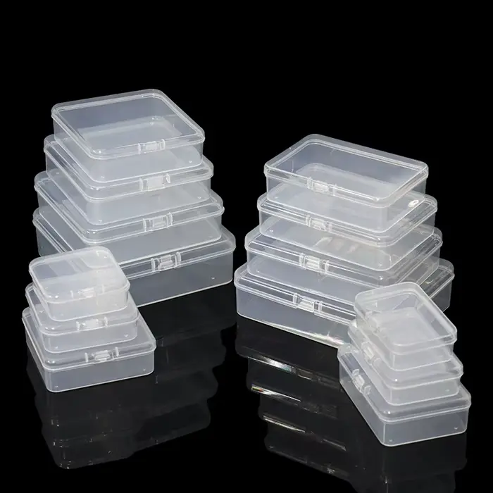Boîte de rangement carrée en plastique PP