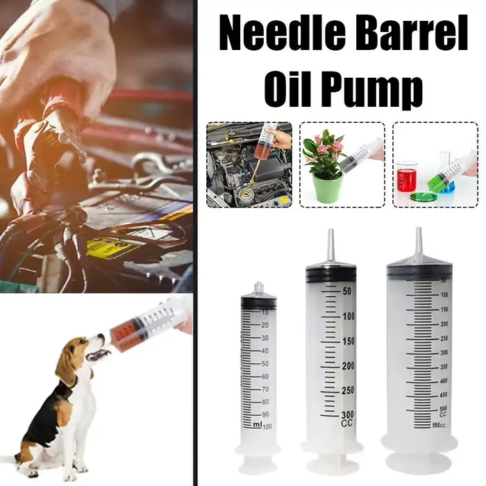 Pompe à huile à seringue avec échelle graduée 100/300/550 ml