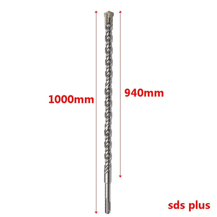 1000mm 1 pièces SDS PLUS embout Extra long embout d'extension embout cruciforme marteau rotatif. Bét
