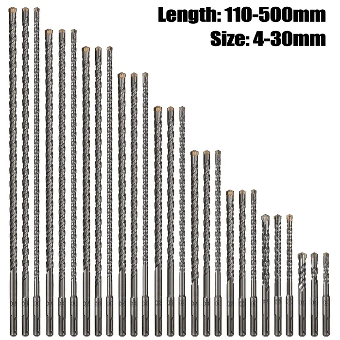 Perceuse à percussion électrique croisée étendue 110-500mm SDS Plus à travers le mur en alliage dur 