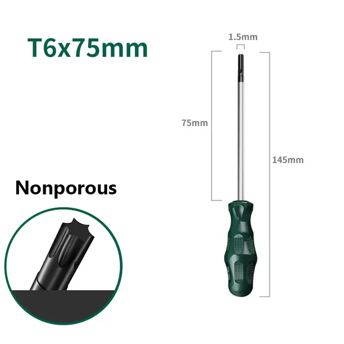 Tournevis magnétique Torx T6,T8,T10,T15,T20,T25,T27,T30,T40, outil manuel, tournevis de sécurité Tor