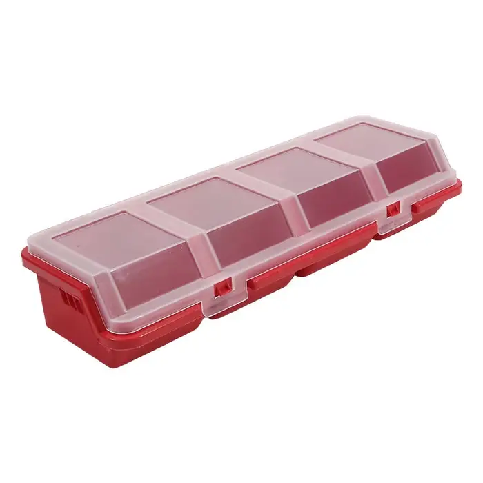 Boîte de rangement pour vis avec couvercle, bac empilable pour quincaillerie, rangement de pièces, b