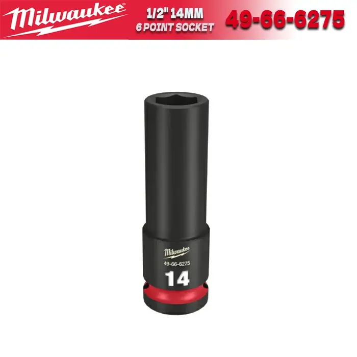 MILWAUKEE SHOCKWAVE Impact Duty 1/2 "entraînement 10/12/14/16/18/21/22/26/31 MM accessoires de douille 6 points de profondeur 49-66-6282 49-66-6271