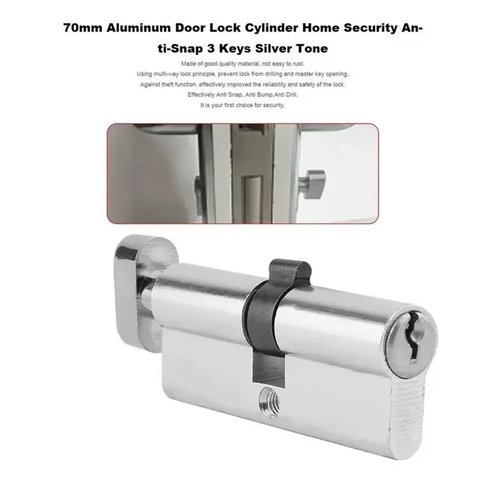 Serrure à cylindre de porte biaisée