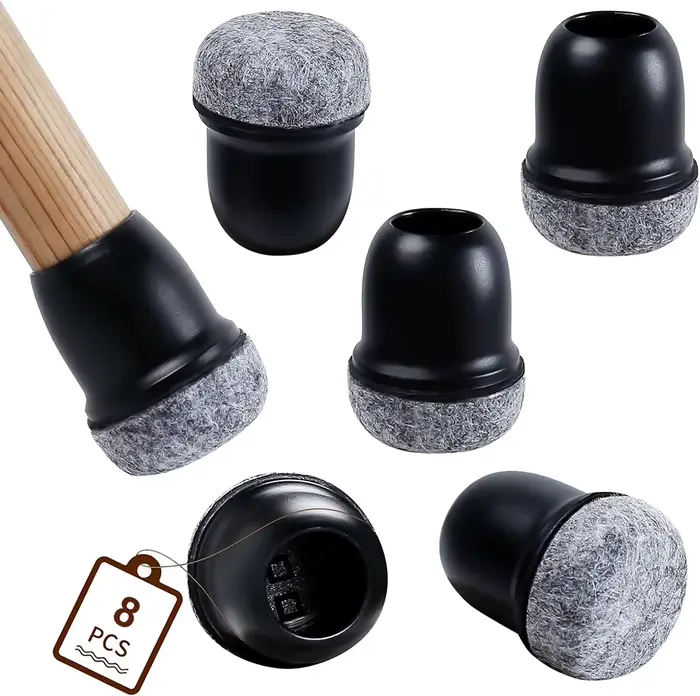 Protecteurs de sol pour pieds de chaise, couvre-pied en feutre, diagonale en Silicone avec coussinet
