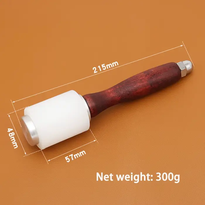 Marteau de sculpture sur cuir DIY - Tête en nylon de haute qualité avec manche en bois, outils de tr
