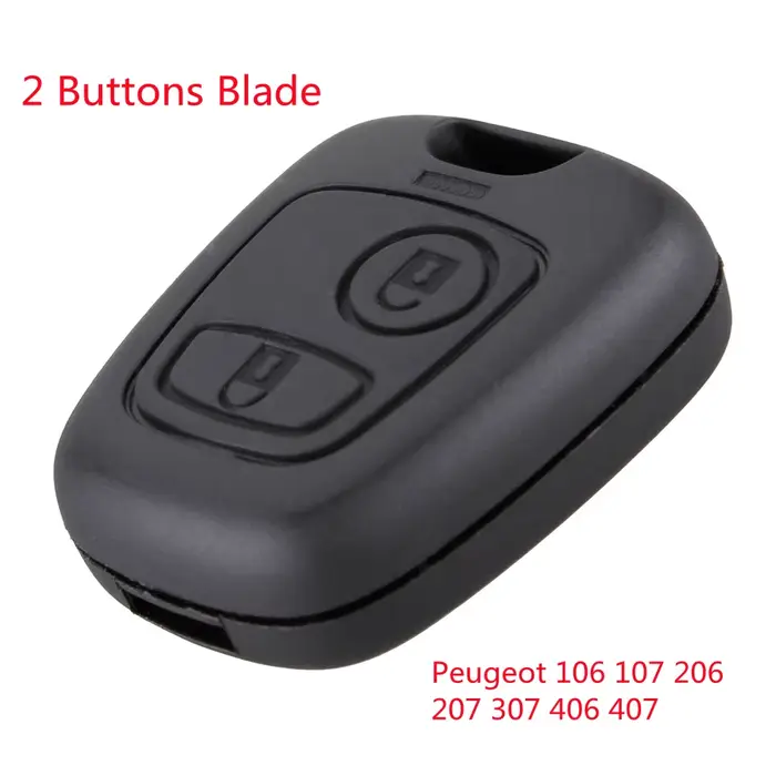 Coque de clé télécommande de voiture à 2 boutons, avec lame 307/206, adaptée à citroën C1/C2/C3/C4/X