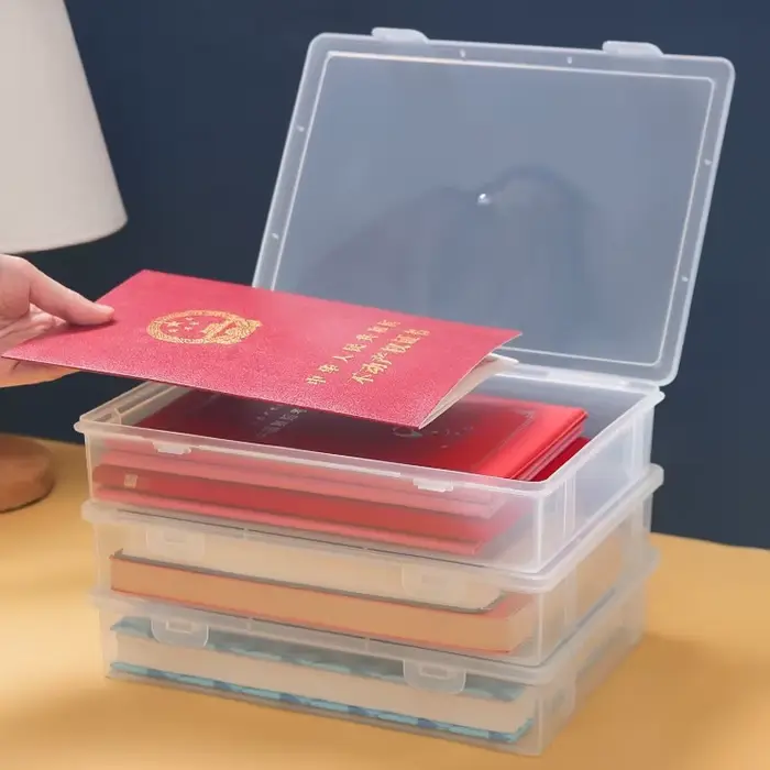Boîte de rangement en plastique pour fournitures