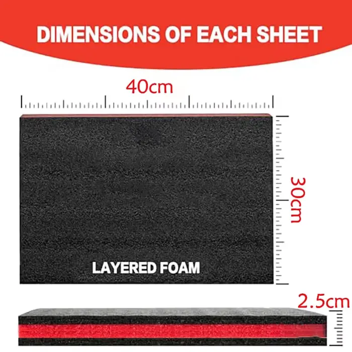 Inserts de protection en mousse pour boîte à outils, mousse à outils en polyéthylène pour étuis, ins