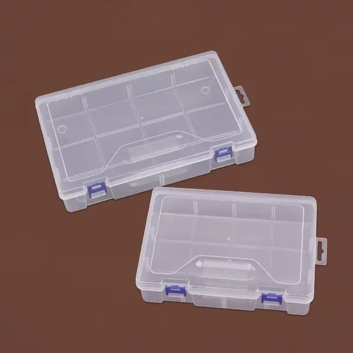 Boîte de conteneurs de stockage en plastique avec couvercle