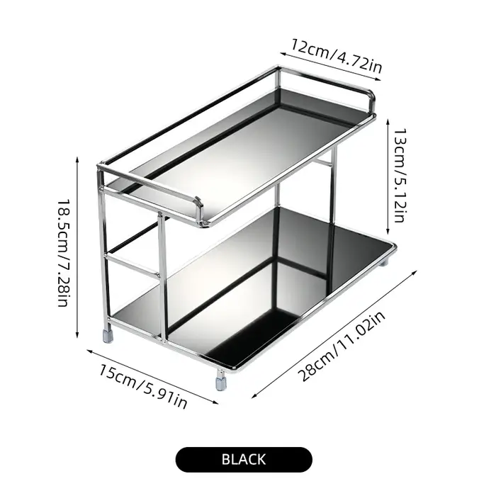 Étagère de rangement superposée en métal pour bureau