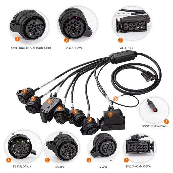 GODIAG GT107+ Câble de boîte de vitesses Câble de réglage 7 en 1