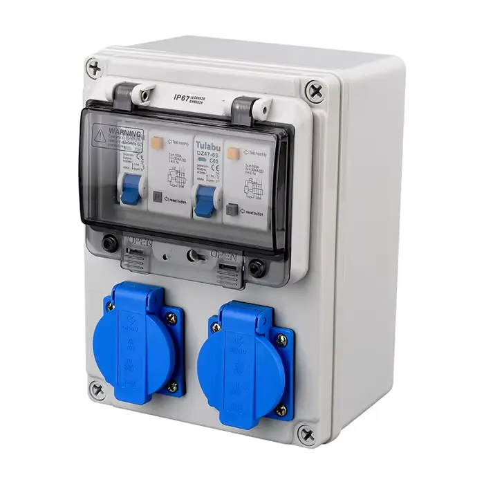 Boîte de courant Portable extérieure, armoire de Distribution électrique industrielle étanche avec d
