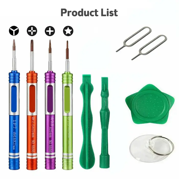 Mini tournevis 10 en 1 pour iPhone/Xiaomi/Huawei