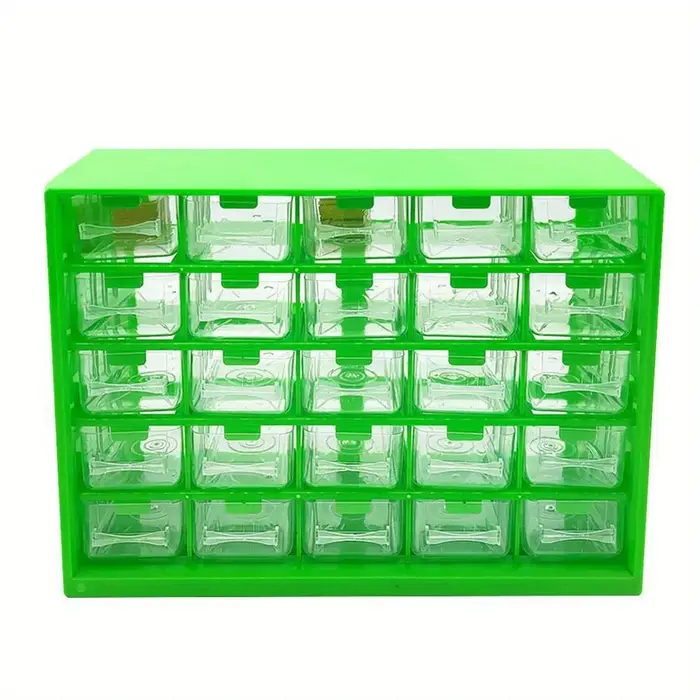 Boîte de rangement murale à 25 compartiments pour vis et composants