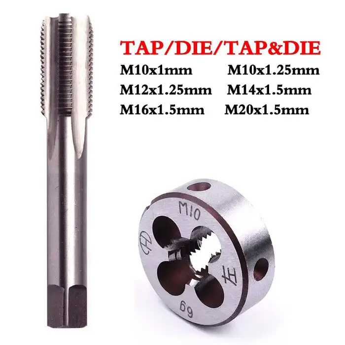 Jeu de tarauds métriques à filetage M10/M12/M14/M16/M15/M18/M20, filetage de Machine HSS à droite, b