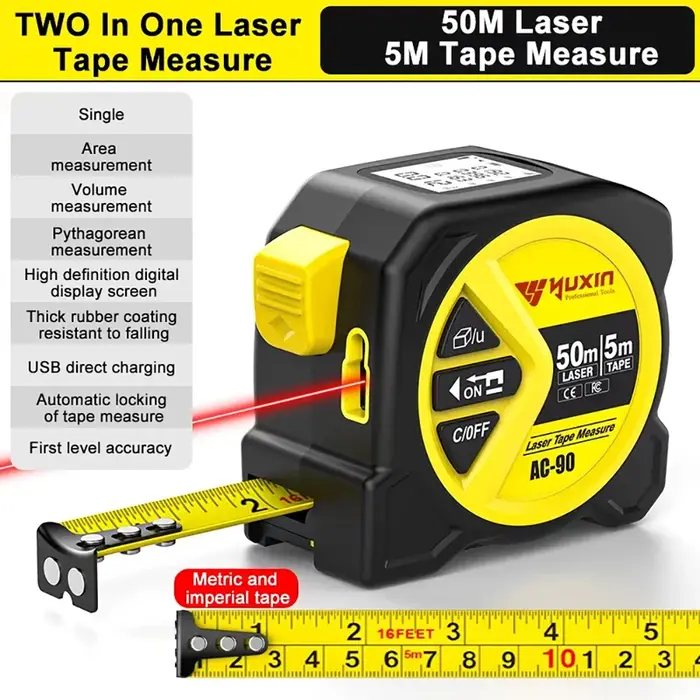 Ruban à mesurer Laser avec chargement USB