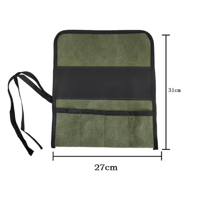 Sac à outils enroulable polyvalent à poches multiples, pochette pour clé en tissu Oxford, tournevis,