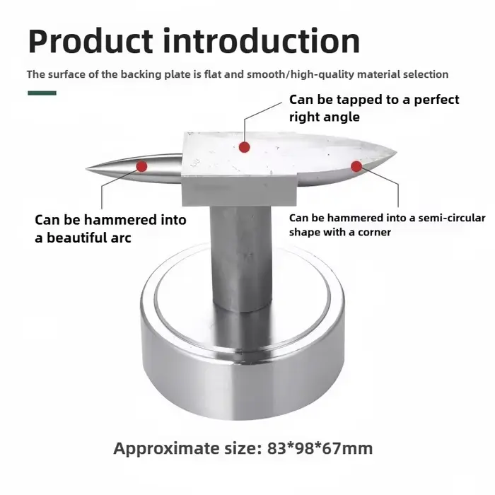 Enclume de corne professionnelle-bloc de banc de fabrication de bijoux pour la martelage d'anneaux en or/argent/cuivre et l'artisanat en métal bricolage