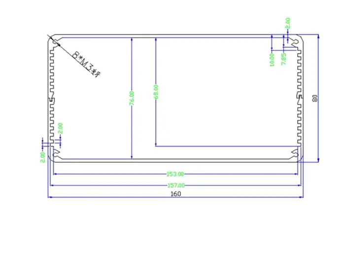 Boîtier d'amplificateur électronique en métal extrudé