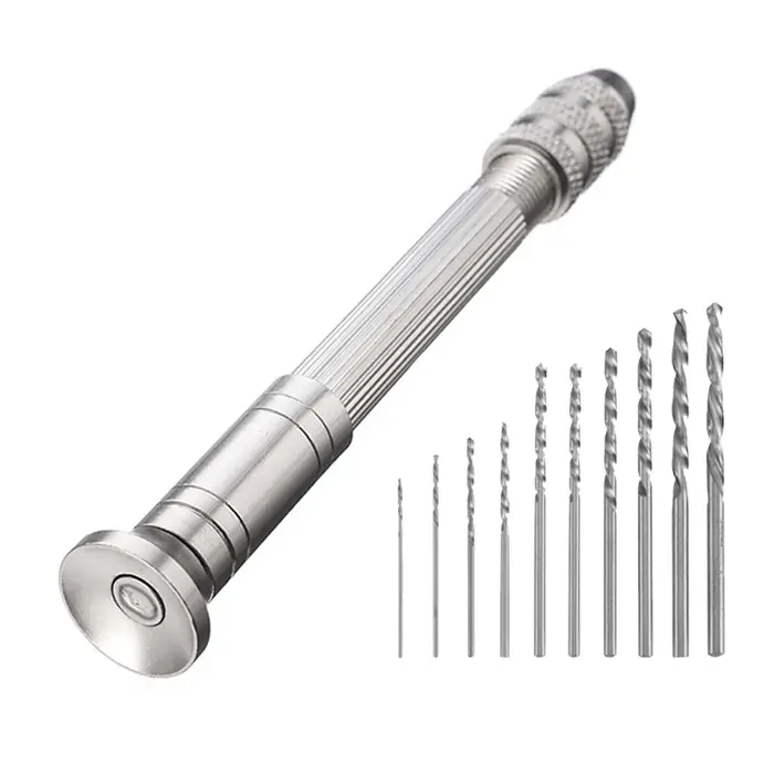 1/11 pièces 0.3-3.2mm Mini Micro perceuse à main outils de forage pour le travail du bois pour les modèles passe-temps
