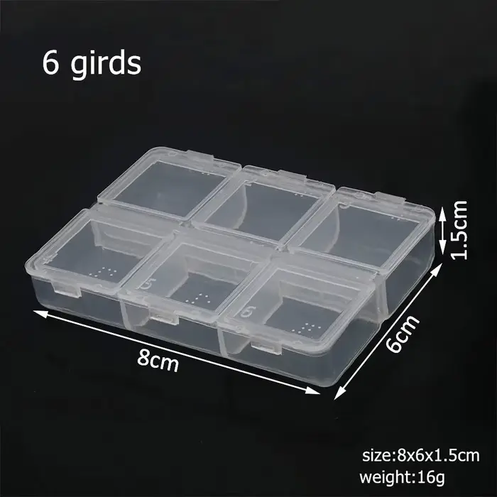 Boîte de rangement en plastique 6-32 compartiments, conteneur de bijoux avec des ders de synchronisa